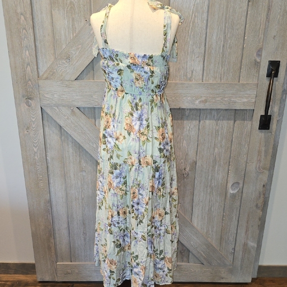 Floral Maxi Dress with Tie Straps - Picture 6 of 13